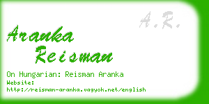 aranka reisman business card